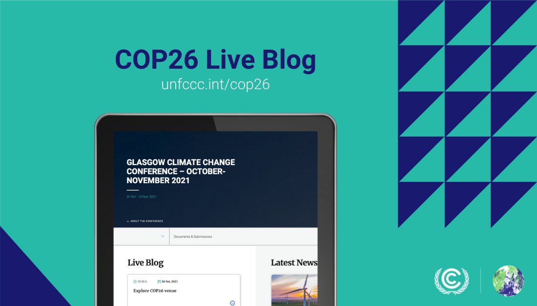 To see the latest #COP26  draft decision texts as proposed by the President, follow 
<a href="/UNFCCCDocuments/">In-session documents</a> on Twitter. For major updates, follow our Live Blog 👉 bit.ly/COP26LiveBlog