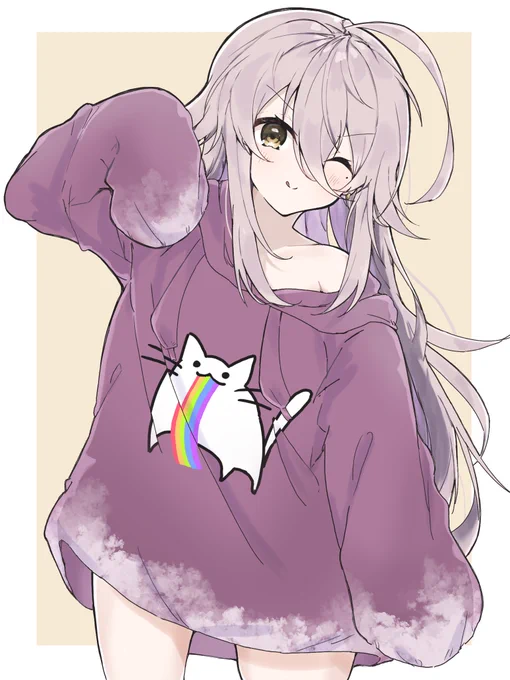 ぶかぶかパーカーすやりさん #夜ノ絵 