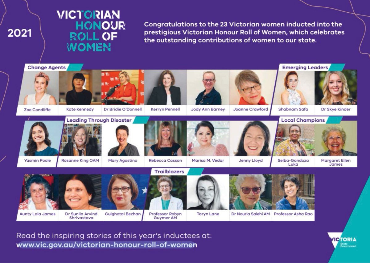 Congratulations to the 2021 Victorian Honour Roll of Women inductees.

Mum we’re so proud of you &amp; the legacy you left behind.  We are proud of the impact &amp; change you made in the lives of so many of our people, and in particular the welfare of our Aboriginal children. #LolaJames