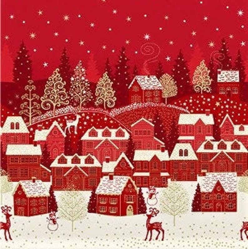 ★★★★★ "It has lovely, bright colors. Very festive. And fast shipping." jghsherrill etsy.me/3qyVoop  #red #christmas #quilting #white #quiltingcotton #quiltfabric #noveltyfabric #christmasfabric