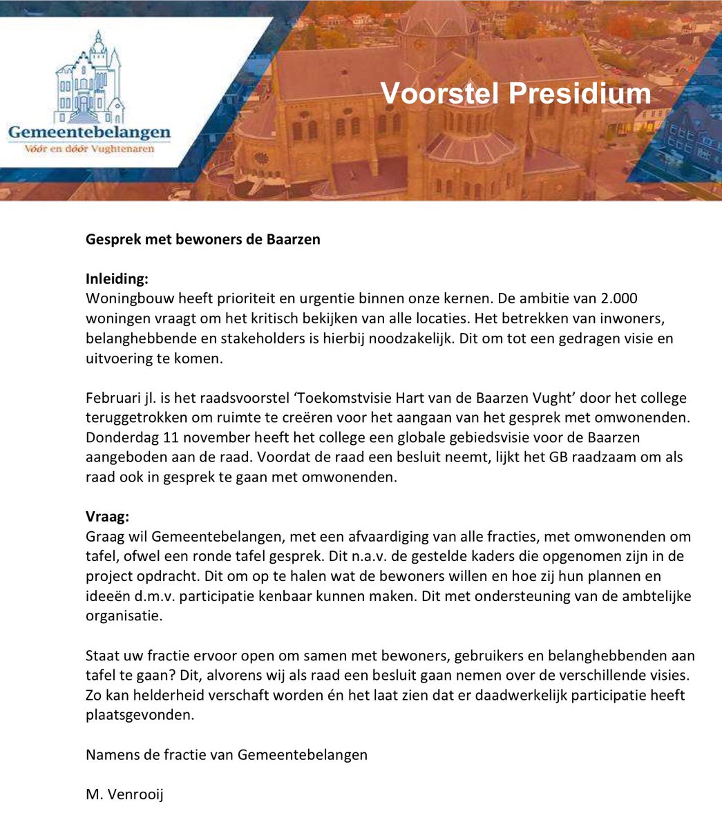 GB kiest voor woningbouw ipv een nieuwe lidl (blauw op foto) met regiofunctie in de baarzen #vught #helvoirt #cromvoirt gemeentebelangenvught.nl