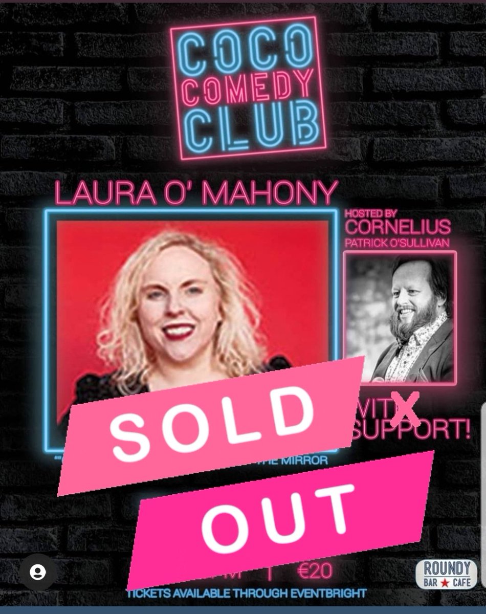 corkcomedyclub's tweet photo. Tonight's Show is Sold Out.
We will be back next week with another belter of a line up. Till then.... Stay in by the wall.
•
•
•
•
•
#Cork #corkcity #TheCoCoClub
#TheRoundy #ComedyClub https://t.co/mOITkE8pCR