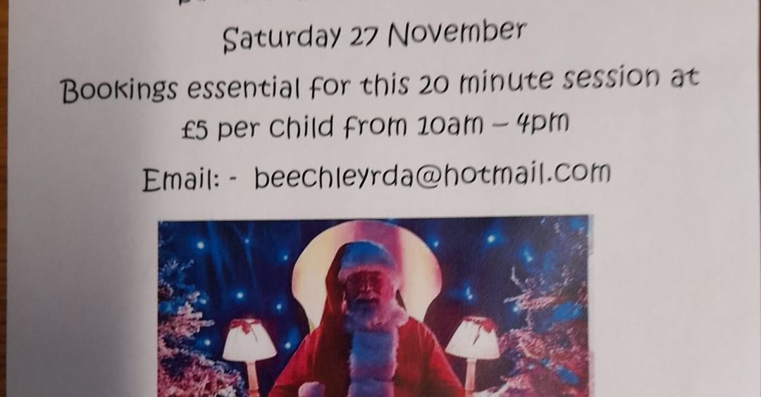 Looking for somewhere to see Santa, then what better place to meet him than Beechley Stables, enjoy Santa telling stories in his grotto. Bookings essential via:-beechleyrda@hotmail.com