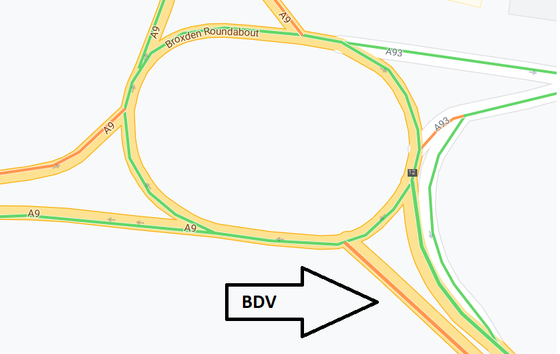 trafficscotland's tweet photo. ❗️NEW⌚️08:50

#M90

One lane is blocked on the #M90 N/B at the Broxden r/about due to a broken down vehicle.

Police are on the way to the scene!

@SETrunkRoads https://t.co/NMGSoh0gzP