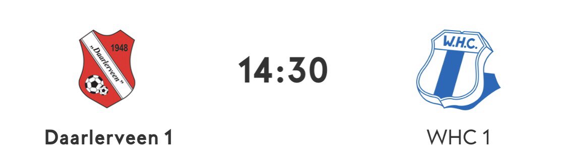 🔴⚪️MATCHDAY 🔴⚪️

⚽️ | v.v.Daarlerveen 1 - <a href="/whcwezep1/">WHC Wezep</a> 1
🏆 | Districtbeker
🕞 | 14:30
🏟 | Sportpark ‘de Belt’
👤 | Scheidsrechter ten Hartog
🐥 | Pupil van de week: Nauk Groothaar
⚽️ | Balsponsor ‘T Trefpunt

Tot vanmiddag!