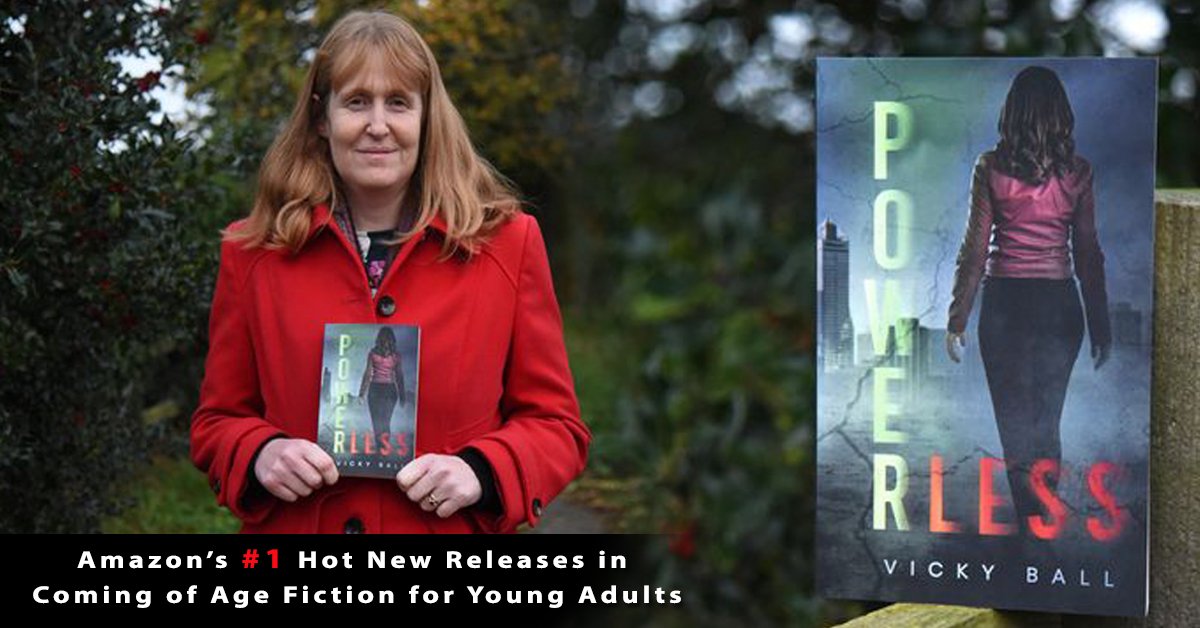 VickyBall3's tweet photo. My debut novel, Powerless, is out now. See below for links: 👇 #BookTwitter https://t.co/5malGy8TON