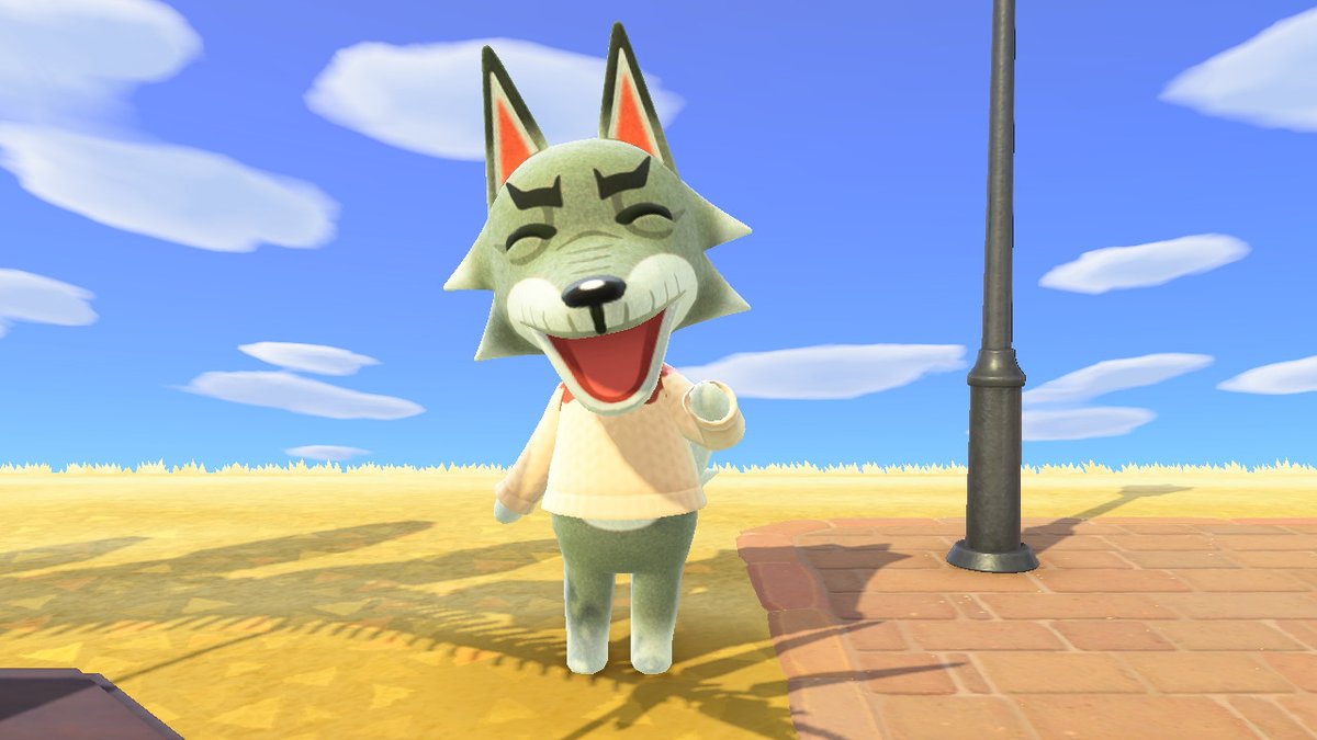 RamenCreations's tweet photo. dobies wearing a flan sweater i made,,, grandpa wolf my beloved #AnimalCrossing #ACNH #NintendoSwitch https://t.co/i1PVEBBhv2