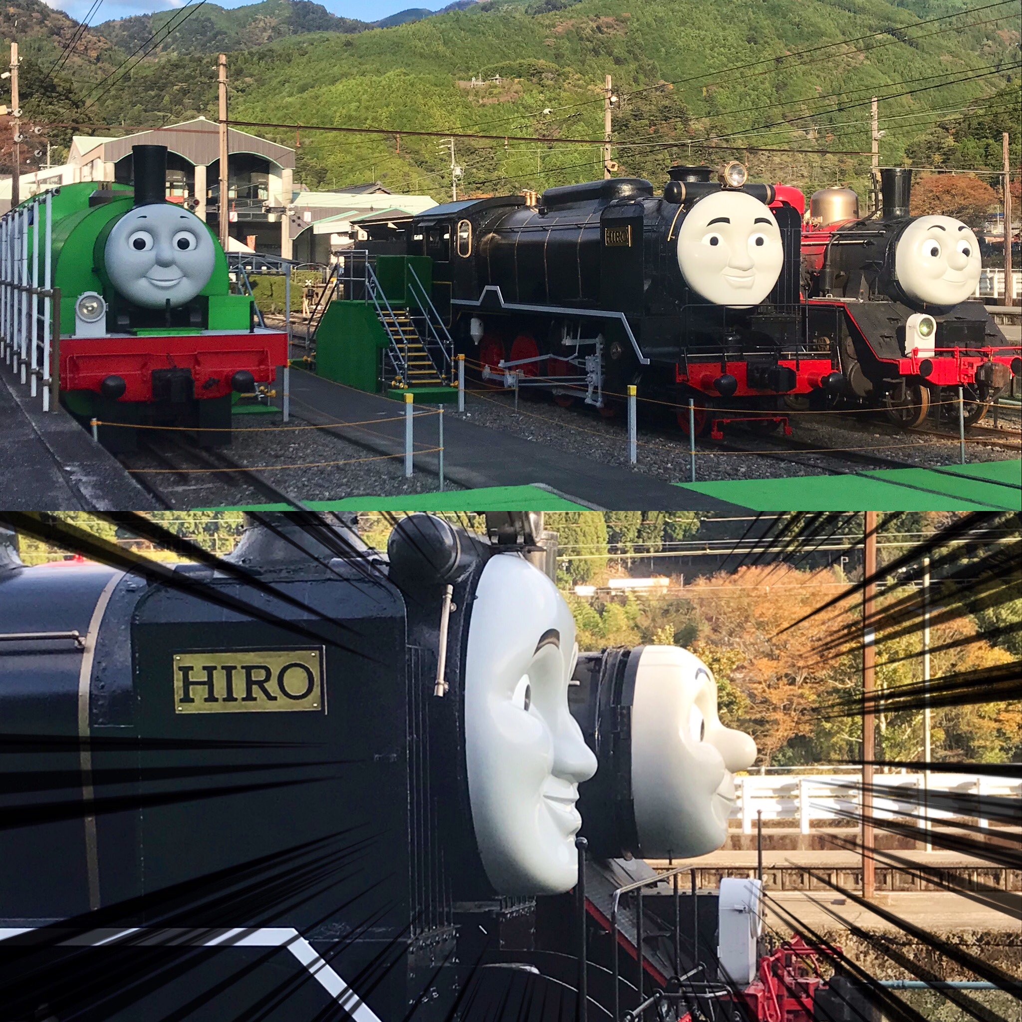 エクレール舞 エクレア イラスト 駅メモ 昨日行った静岡県の山奥 千頭駅とさらにその奥の井川駅 千頭駅には トーマスらが 井川駅には鉄道駅むすめの ちしろ ちゃんが 2枚目下の手前のヒロとかいうキャラの横顔が友達に似すぎてて笑う T