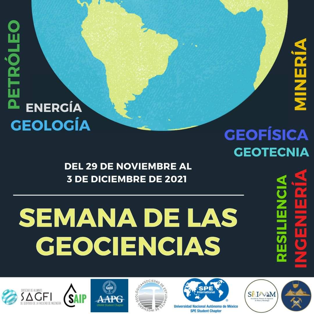 smeunamchapter's tweet photo. 🌎SEMANA DE LAS GEOCIENCIAS 

No te pierdas este evento, organizado por las sociedades estudiantiles de Ciencias de la Tierra de la UNAM.

🗓 Del 29 de noviembre al 03 de diciembre.

✨¡Te esperamos!✨

👉🏼 Mantente pendiente en nuestras redes sociales. ¡Pronto más información! https://t.co/tBNG18NDa4