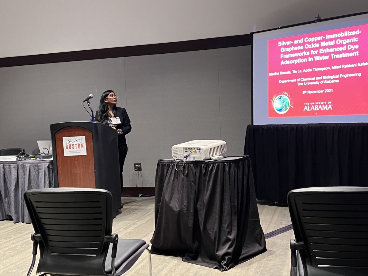 EsfahaniMilad's tweet photo. Great talks by our group @TinNTLe and Medha Kasula  #AICHE2021                    @AlabamaWater @UAChBE @bamaengineering https://t.co/PLE5q6ojkJ