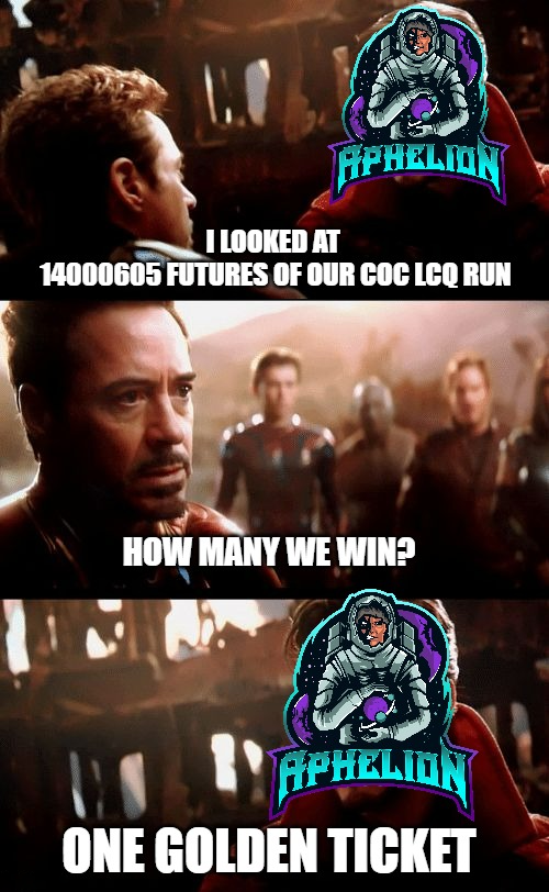 Of the all 14000605 futures of our COC LCQ run

WE GOING TO <a href="/CoCEsports/">Clash of Clans Esports</a> WORLDS!!!