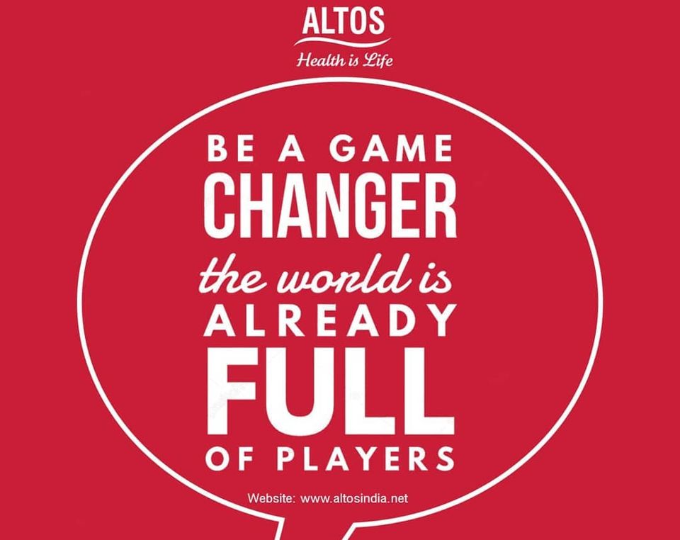 Altos_52's tweet photo. " BE A GAME 
  CHANGER 
  THE WORLD IS 
  ALREADY 
FULL 
  OF PLAYERS."
#altos #altoshealthislife #goodaltosmorning #altosIndia #saturdaymorning #saturdaymotivations  #ťhoughtoftheday #motivation #dreamstoreality 
 #inspiration #success #motivationalquotes #goals #believe https://t.co/sysebmeQxI