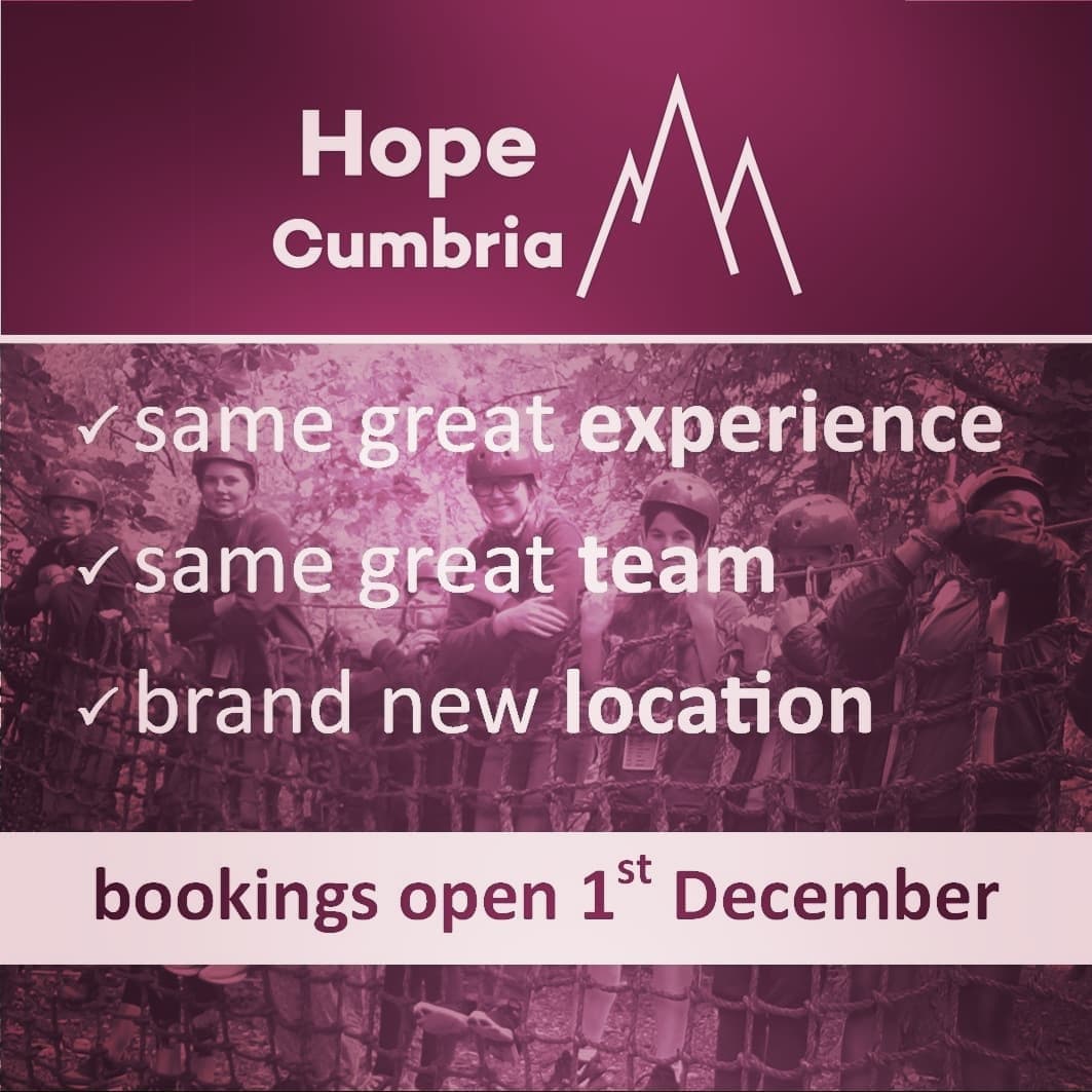 CPASHopeCumbria's tweet image. Hope Valley is MOVING 🚚 to a new home! Same great week of fun activities and Bible teaching on a new site 😁
Join us in 2022 for Hope Cumbria at Grange-over-Sands near Windermere in the south of the Lake District.
Bookings open on 1st December 🥳