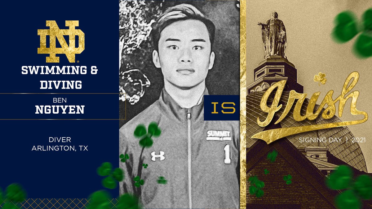 ✒️☘️: Ben Nguyen 
 
Welcome to Notre Dame, Ben! 👏

#GoIrish