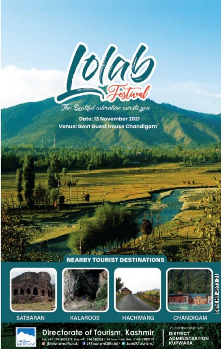 khatana_ashraf's tweet photo. #LolabFestival
We wish this festival will help in boosting tourism In Lolab Valley.
We #Request people to come and enjoy the performances of famous #Artists like #WaqarKhan etc & sightseeing of Lolab
#explour
#tourisum https://t.co/2axGwmDSVP