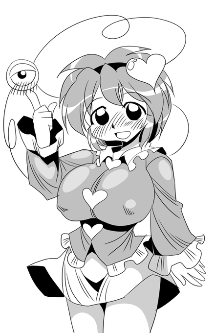 #東方Project #東方絵描きさんと繋がりたい  #東方好きと繋がりたい 原稿の合間のらくがき 古明地さとり 