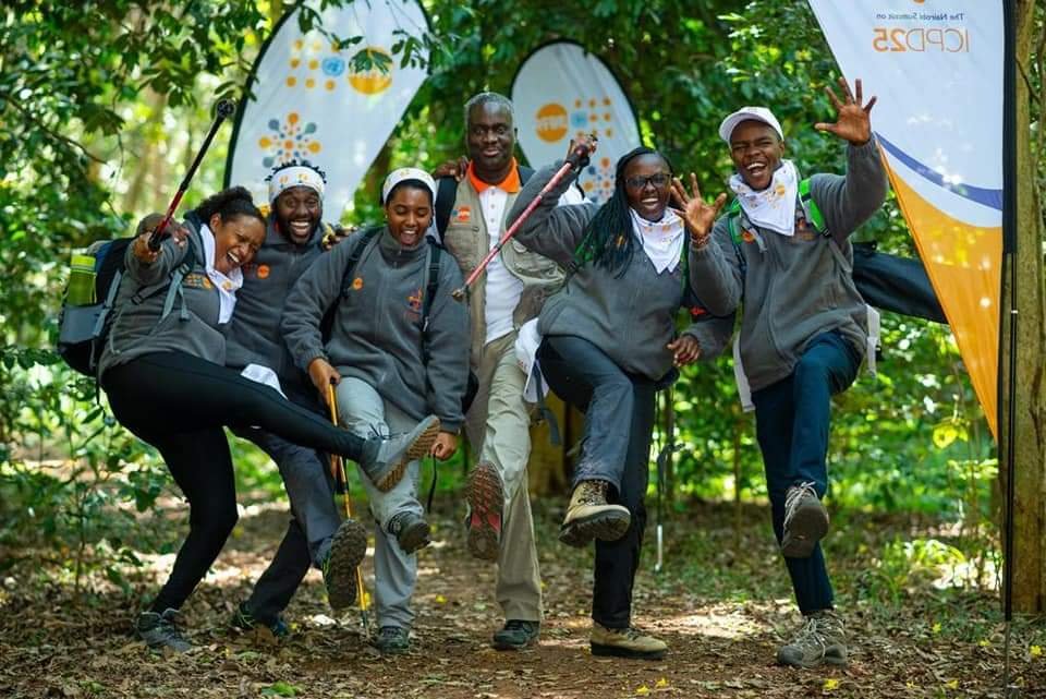 OlajideDemola's tweet photo. A year ago we hoisted the ICPD25 banner on the rooftop of Africa; on Mount Kilimanjaro. #TheMarchContinues to deliver on the promise of Cairo! #IMarch in the promotion of harmony between people and planet! @UNFPAKen @Atayeshe https://t.co/hPcqutYru1