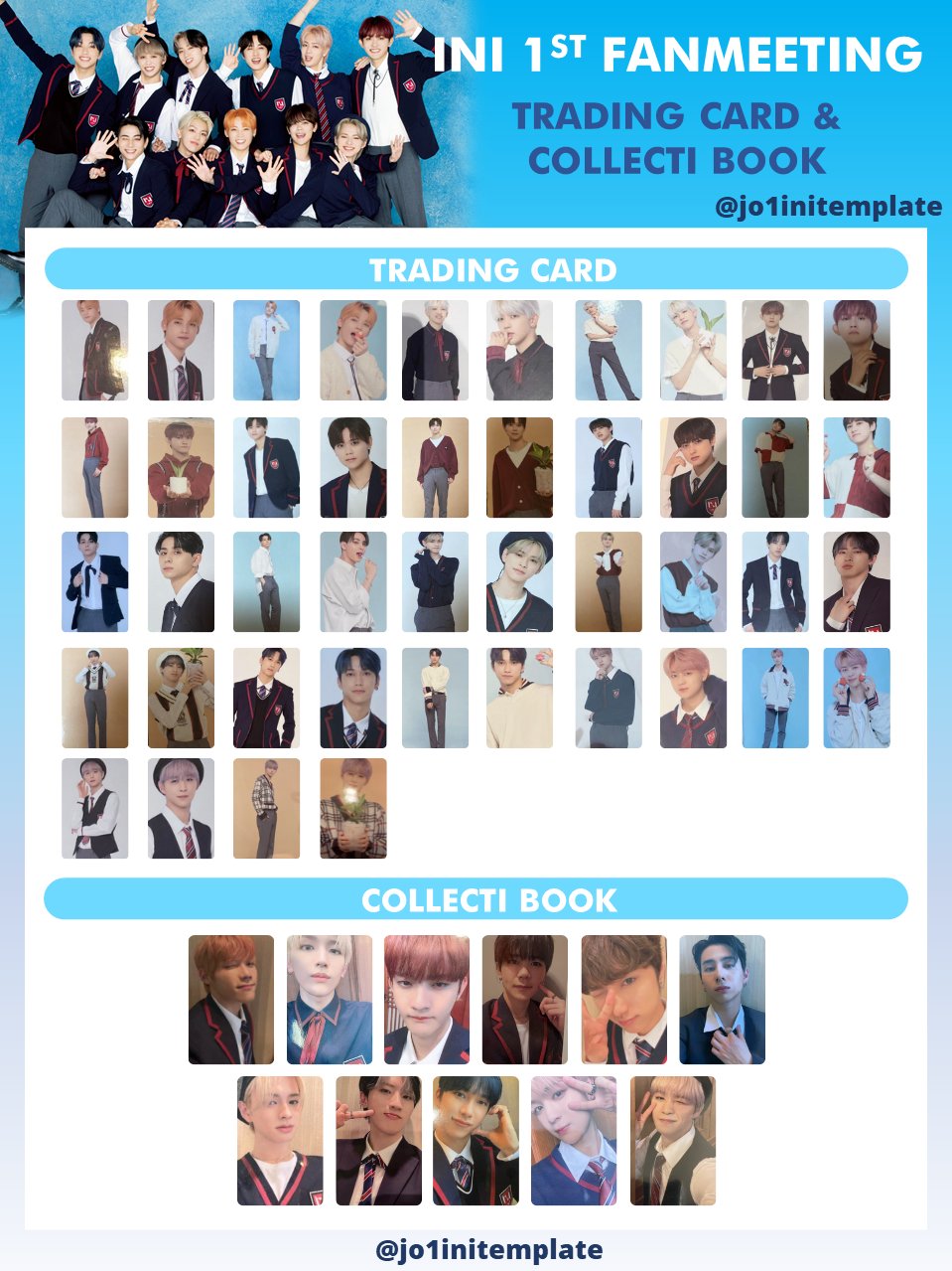JO1 & INI Templates | JO1と INI 一覧表 on X: