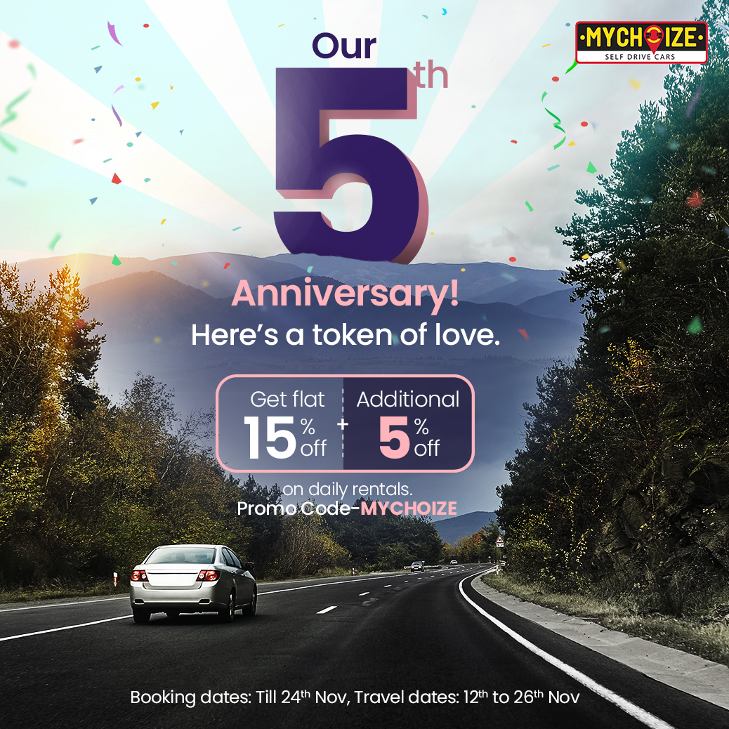 MyChoize_Cars's tweet photo. It’s no time to keep calm, It’s our 5th Anniversary celebration time. Book your ride now at https://t.co/xd4bjm9UpW #5thanniversary
.
.
.
#mychoize #unlimitedkilometers #makeachoize #yourchoize #travellife #Selfdrive #traveldiaries #carsonrent #selfdrivecarsrentals https://t.co/XGO7CRKLJn