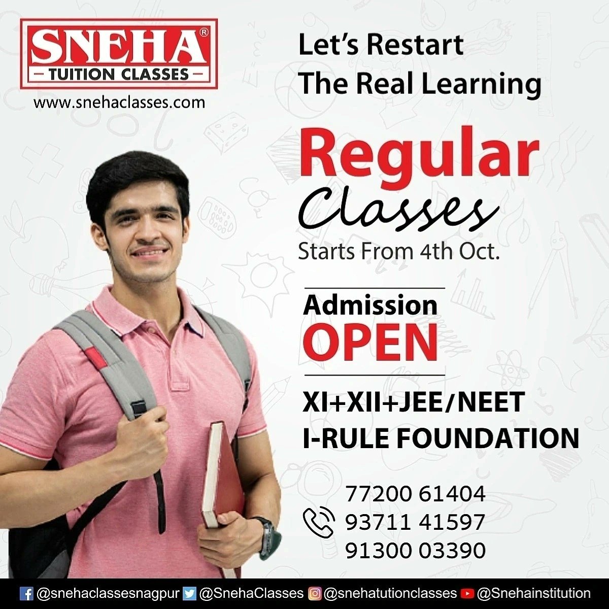 SnehaClasses's tweet photo. Innovation has always been a hallmark of SNEHA. Be it innovative teaching methodology or offering courses that are not very common. For the first time in Nagpur, a dedicated batch only for CBSE students at Nandanvan &amp; Trimurti Nagar has been initiated at all SNEHA. https://t.co/RQDlfsLkg9