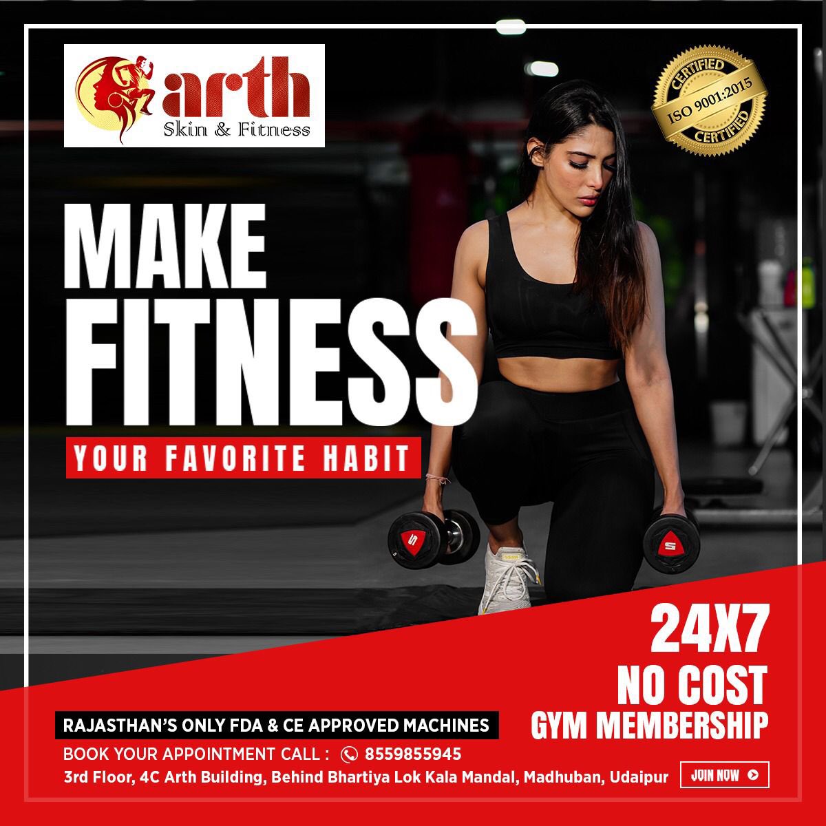 ArthSkin's tweet photo. Make Fitness a Habit and SHAPE your BODY - Start Your Fitness Training and achieve fitness Goals at Arth Skin and Fitness GYM.
#gym #fitness #fitnessmotivation #motivation #bodybuilding #bestgym #bestfitness #fitnesscenter #topgyms #fitnessgroup #goodgyms #topgyminudaipur https://t.co/6jcUN8JkaH