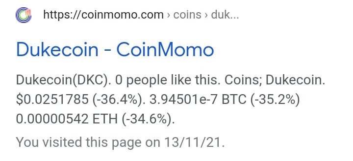 Dukecoin2's tweet photo. We are available on #CoinMomo
.
.
.
#Dukecoin #Dkc #Wazirx #Hotbit #Bitmart #Binance #CoinMarketCap https://t.co/zaold9u6xC