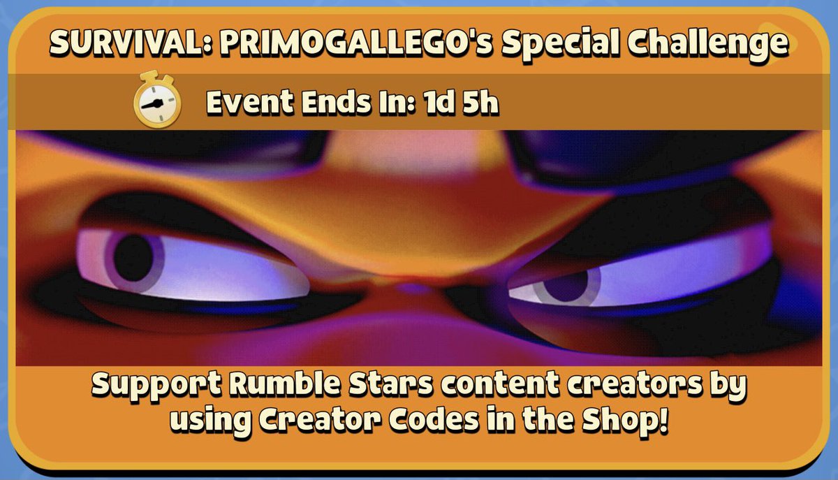 Rumble Stars Football ⚽️ (@rumblestars) on Twitter photo This weekend is all about <a href="/PrimoGallego/">Primo Gallego</a> Event! Did you collected a cool new Legend Rumbler after completing it? #CreatorsWeek #RumbleStars This weekend is all about <a href="/PrimoGallego/">Primo Gallego</a> Event! Did you collected a cool new Legend Rumbler after completing it? #CreatorsWeek #RumbleStars