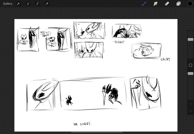 sad bc i really wanna finish this, this is just a storyboard for the comic 