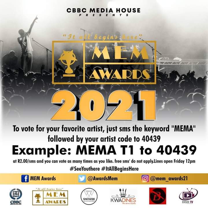 AwardsMem's tweet photo. Votes are still open until 28th November, vote by smsing keyword "MEMA" followed by your artist code to 40439 at R2.00/sms #ItsMEMATime #ItAllBegingsHere

Boity | Mqele | https://t.co/lal3gm1PXt