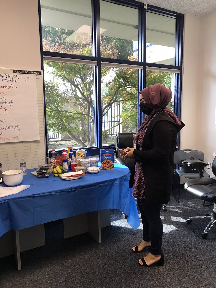 Ended school psychologist week with a waffle breakfast thank you again Tasleem you are the best #BMSisthebest <a href="/BurtonSchools/">Burton Schools</a>