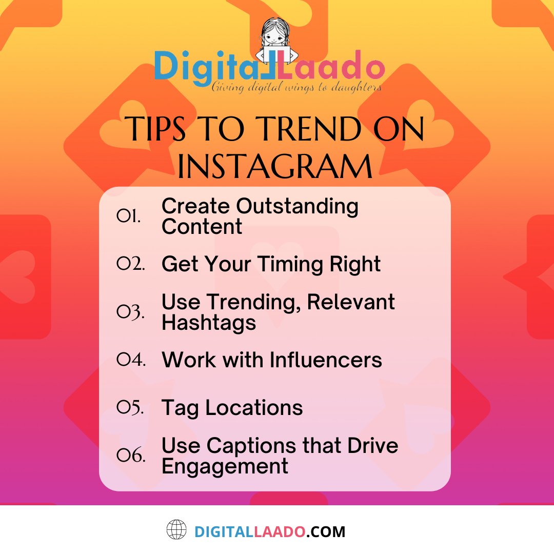 DigitalLaado's tweet photo. Follow @DigitalLaado for more Digital Marketing Tips!
.
.
.
#instagram #trend #digital #DigitalLaado #womenempowerment #digital #women #girlchild #skillindia #MSME #digital #digitalskills #digitalmarketing #digitalindia #Instagram https://t.co/0D8KoIuJzW