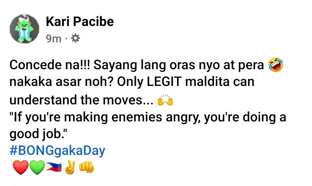 nyonyonyi's tweet photo. #BONGgakaDAY  #BBMSARA2022  ❤💚🇵🇭✌👊 https://t.co/285GnljRzI