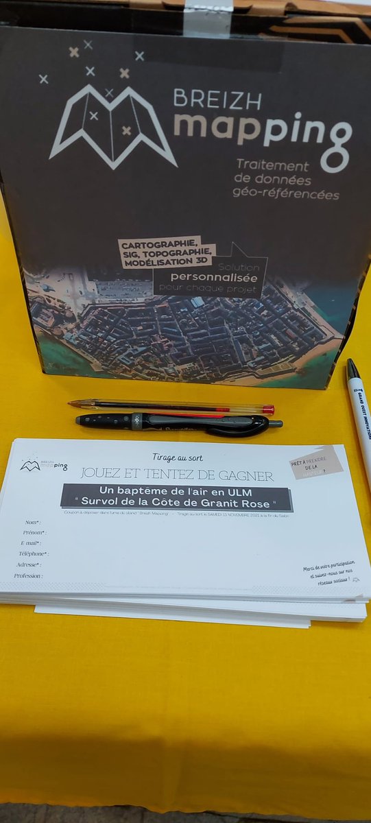 Passez-nous voir et tentez de gagner un vol en ulm sur la côte de granit rose pour prendre de la hauteur ✈😀👍

#saloninnovationouest #topographie #aérien #breizhmapping