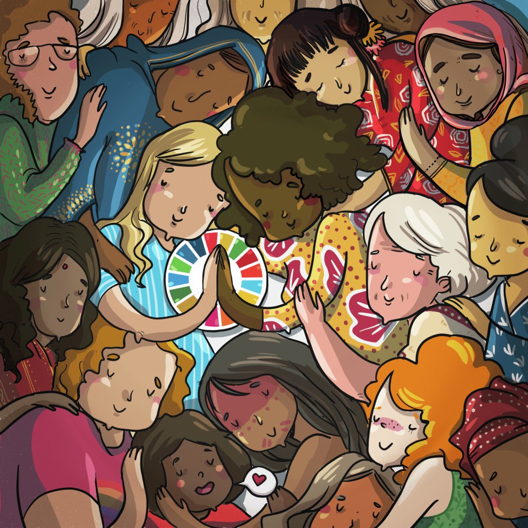 ONUFemmes's tweet photo. Pour la #JournéeDeLaGentillesse et tous les jours: pratiquons la bienveillance au quotidien. #Sororité
🎨: Agata Sobiepanna https://t.co/DUK9623ToK