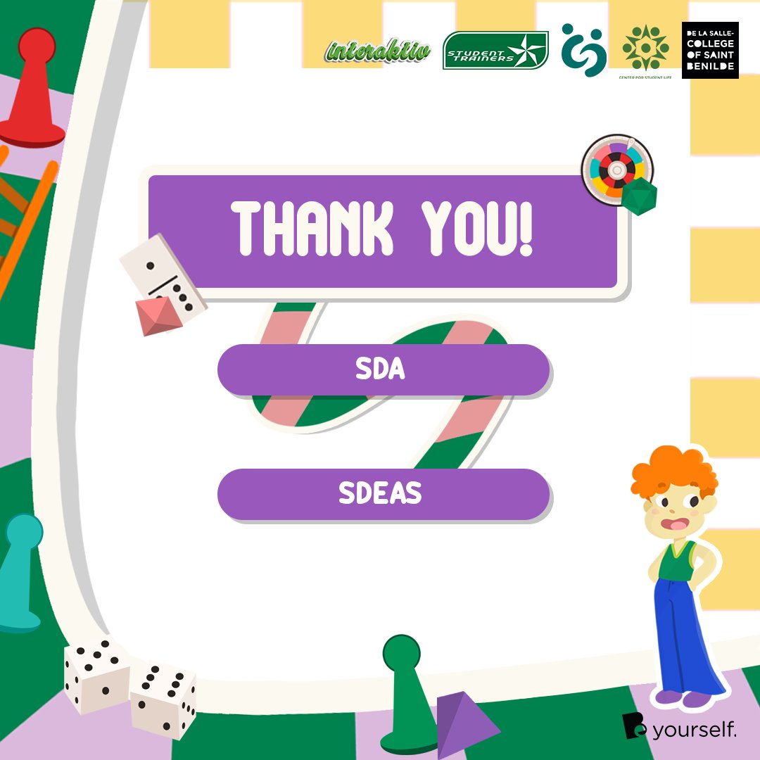 StudentTrainers's tweet photo. π Itβs dismissal time! π
Thank you for coming with us today, SDA and SDEAS classmates! We hope that you have all enjoyed this quick break in #RECESS2021! π§
Thank you for coming to #RECESS2021! π https://t.co/twVBd5ab7u