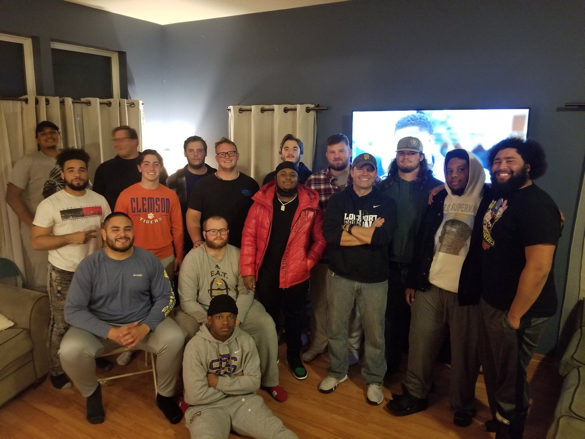CoachKNorton's tweet photo. FAMILY... Football has always been about family to me. It was awesome having my room over tonight (offensive line &amp; running backs).  Having dinner, playing cards, talking about life and hanging out with my sons. #WhyICoach https://t.co/ZCBRxnlO2c