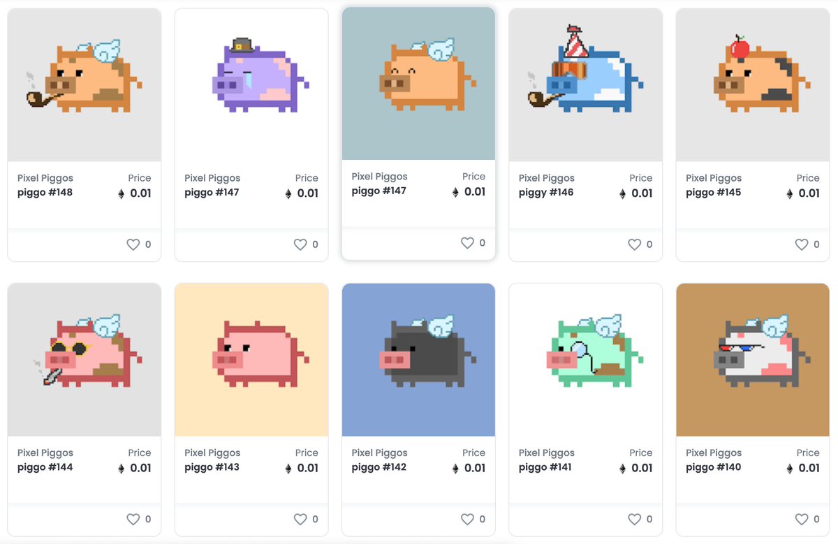 AngryPo42928281's tweet photo. weekend piggo nft drop on @opensea

#nft #nftart #nftcollector #nftcollectible #nftcommunity #nftcollectors #nfts #opensea #pixelpiggos #generativeart #pixelart #piggy https://t.co/ZtPwNZllmh