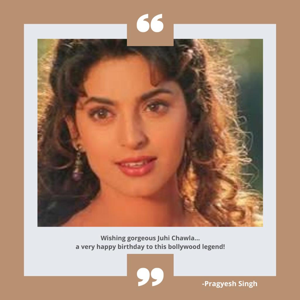 PragyeshSingh's tweet photo. Wishing legendary bollywood queen @iam_juhi a very beautiful and prosperous birthday today… 
.
.
.
.
.
.
#superstar #celeb #birthday https://t.co/9aE7F7l7lT