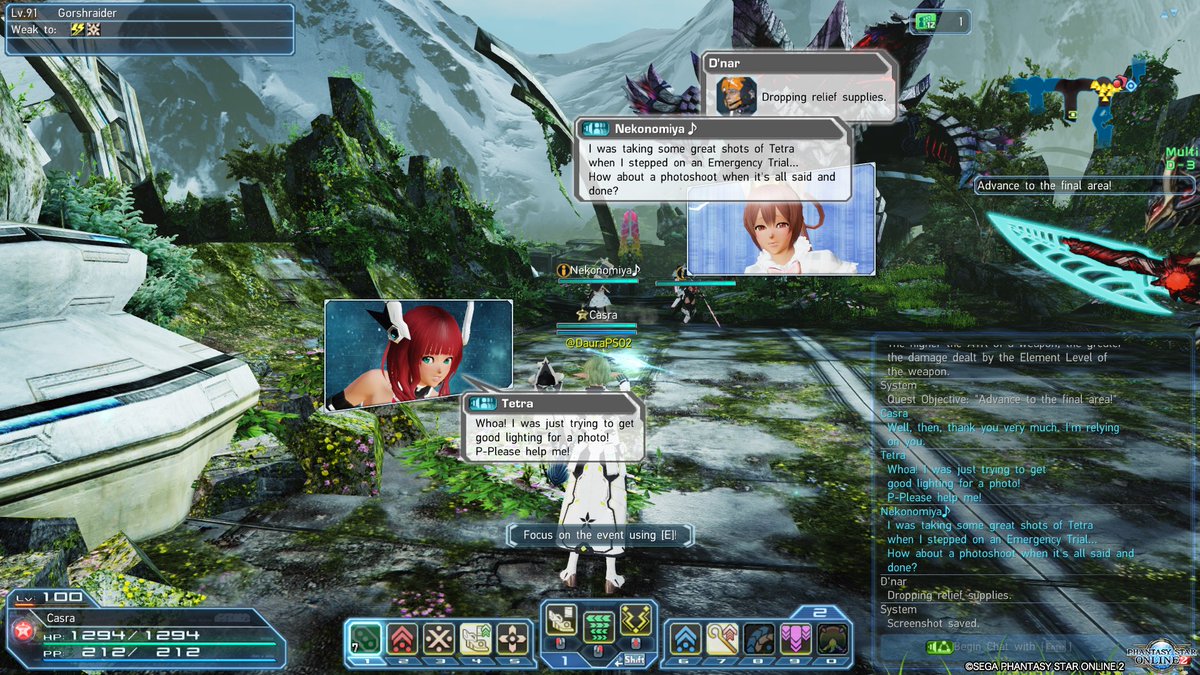 ArtistDaura's tweet photo. WHAAAAT
Did you know that some of the PSO2Comi characters can sometimes join you for an e-trial? I never knew!
They have some amazing e-trial dialogue too 😭😂
#PSO2 #PhantasyStarOnline2 #PSO2Comi https://t.co/71QqdNuaoY