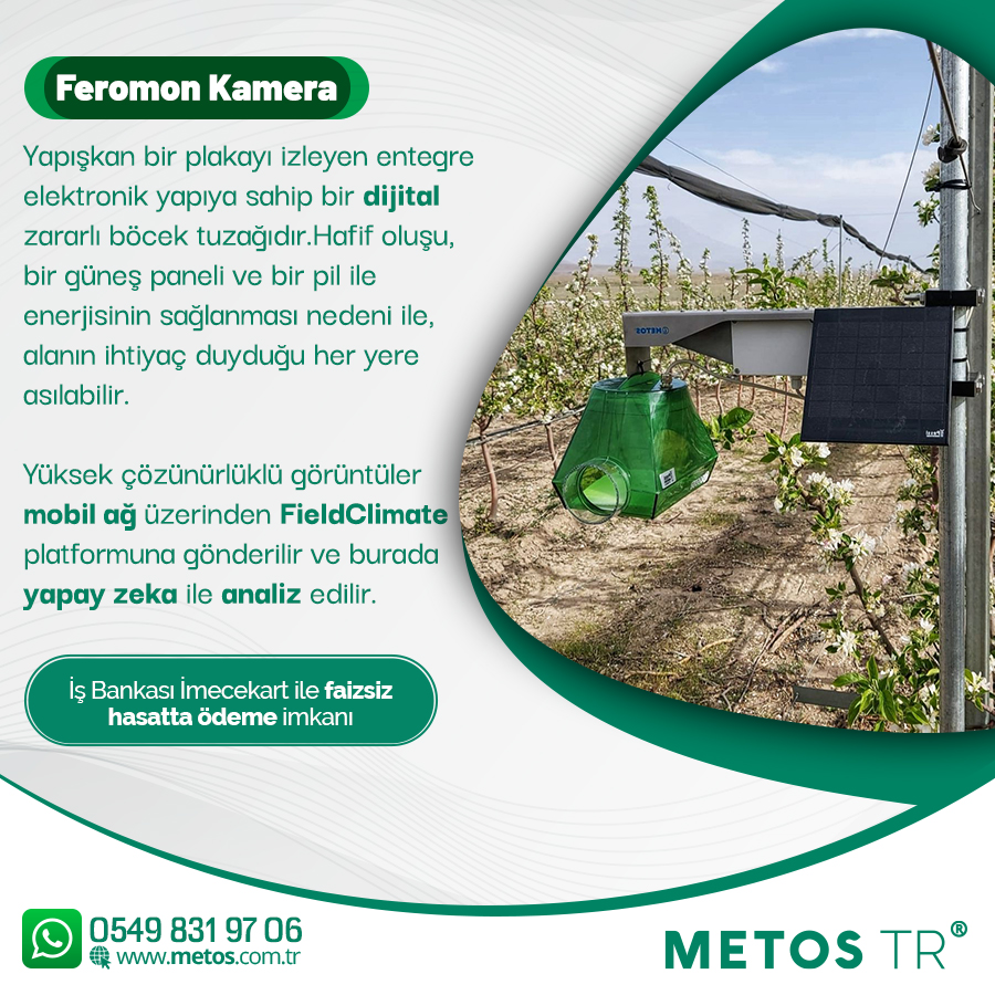MetosTurkey's tweet photo. 𝐅𝐞𝐫𝐨𝐦𝐨𝐧 𝐊𝐚𝐦𝐞𝐫𝐚

Yapışkan bir plakayı izleyen entegre elektronik yapıya sahip bir dijital zararlı böcek tuzağıdır. 

İş Bankası İmecekart ile faizsiz hasatta ödeme imkanı
METOS TURKEY
Adres: İnönü Mah. Adnan Menderes Bulv. No:88 K:1 D:1 Yenişehir / MERSİN https://t.co/75QTDcgbrW