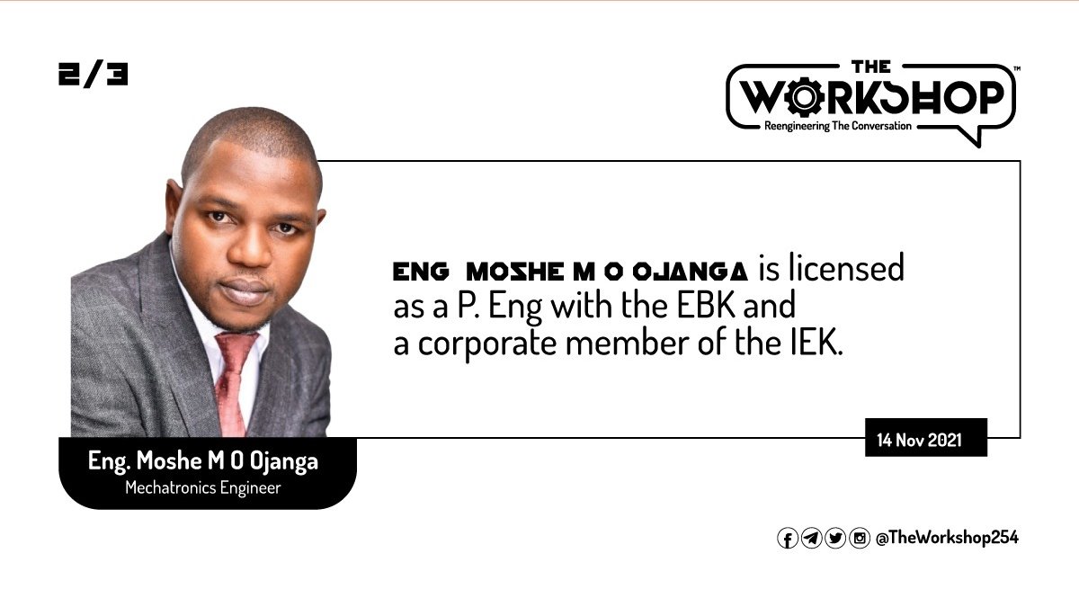 TheWorkshop254's tweet photo. @Blacklake254 is licensed as a #PEngKE with the @EngineersBoard and is a corporate member of @TheIEK 

#EngineersKE,
#TechnologistsKE,
#TechniciansKE
#ArtisansKE
#FundisKE

#TheWorkshop254
#28thIEKConference https://t.co/g9GZGCwwjv