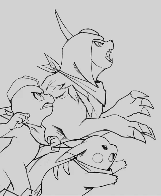 Still a WIP, but I really liked the emotion of their poses 