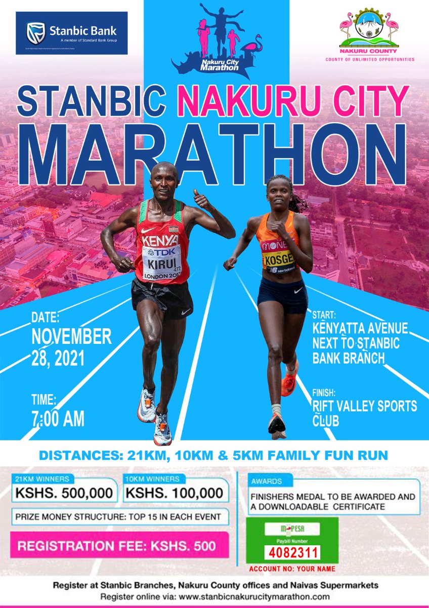 A new beginning 😃
#TeamKenya 
#nakurucitymarathon
