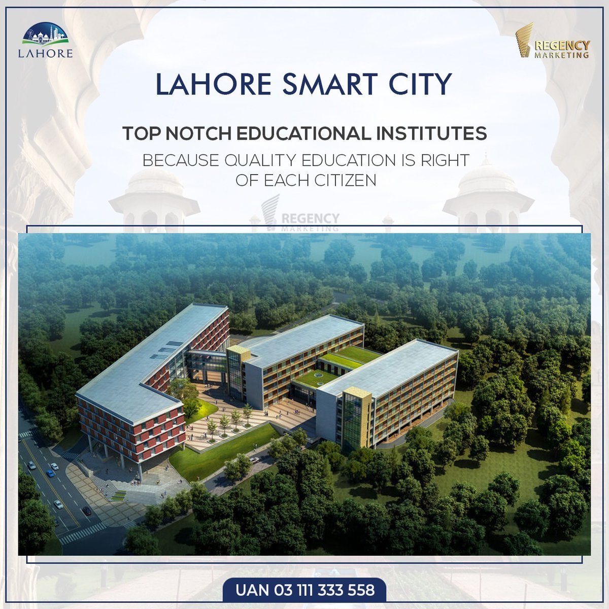 RegencyPvt's tweet photo. Lahore Smart City offers state-of-the-art educational institutions for it's residents! Valued investors do not have to worry about commuting from the suburbs of the metropolitan anymore!
.
.
.
.
#lahoresmartcity #smartcity #lahorepakistan #realestatelahore #realestatelife https://t.co/JJsoSM6JIT