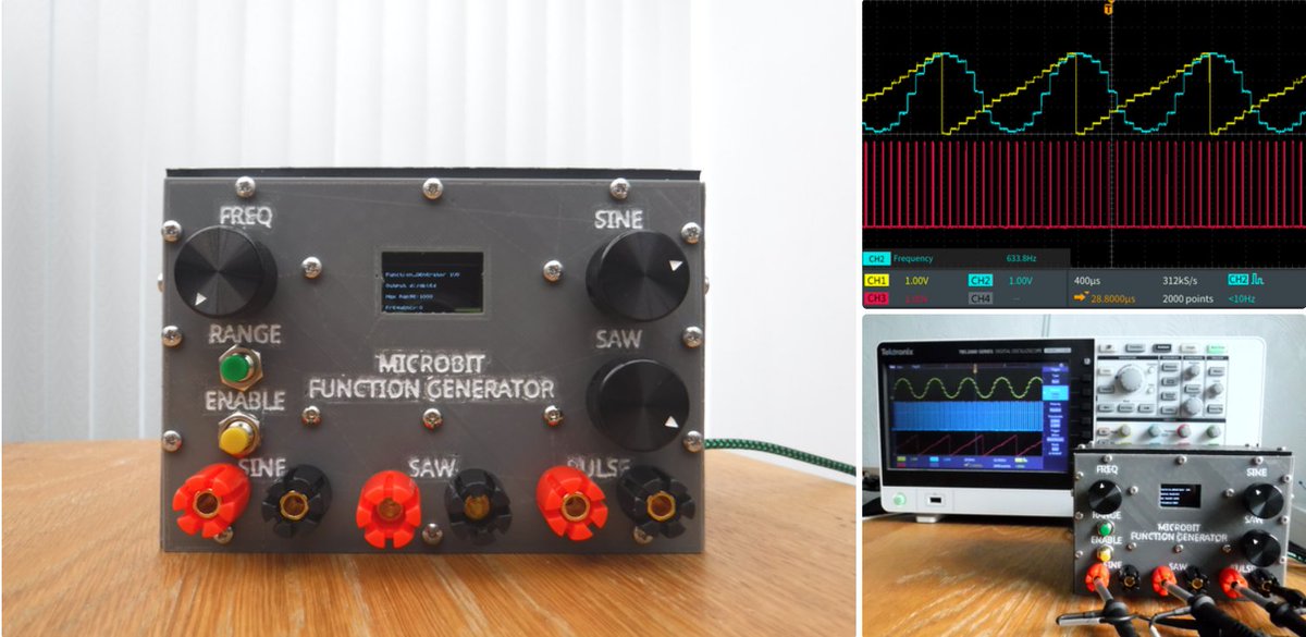 make2explore's tweet image. How to Build Function Generator using #microbit 
11 Steps #Instructable 😍👍👏

#Arduino #RaspberryPi #DIY #Electronics 

Know More - bit.ly/31XVZWB
