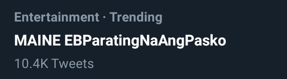 gabndcm's tweet photo. MAINE EBParatingNaAngPasko is trending!! 🥳🤍
@mainedcm || #MaineMendoza #ParatingNaAngPasko https://t.co/phNQ743v1d