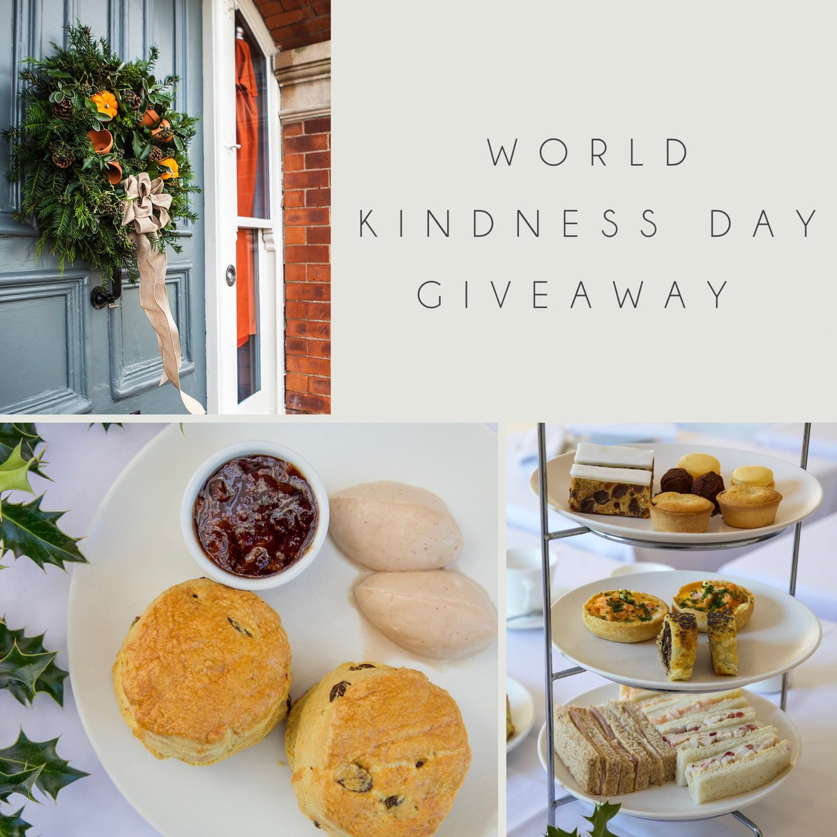 It’s #worldkindnessday &amp; we’re feeling generous so we’re giving one lucky person the chance to win #FestiveAfternoonTea with a sparkling cocktail for two, to be enjoyed between 13th-23rd Dec 🥂 

To enter our giveaway all you have to do is:

✨ Retweet &amp; tag a friend