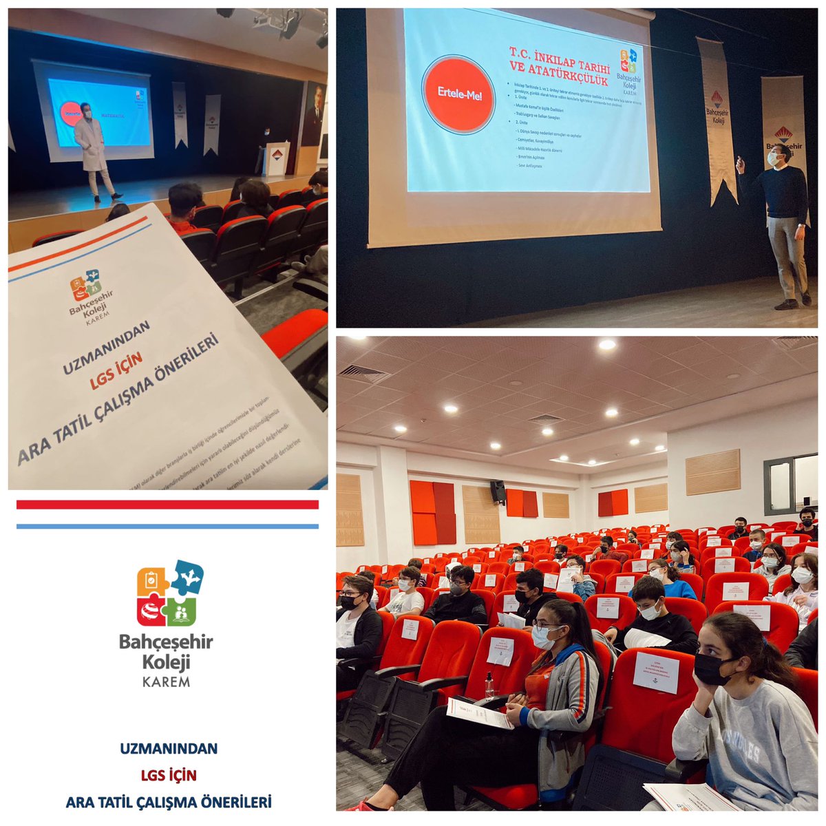 8.Sınıf öğretmenlerimiz öğrencilerimize Ara Tatil Önerilerinde bulundular.👏📚