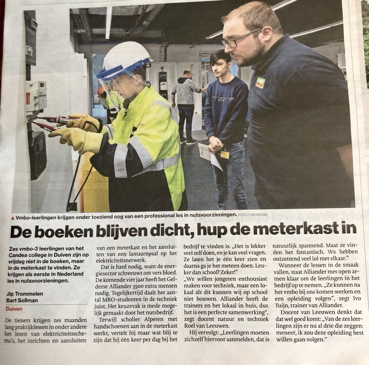 SaskiaKloet's tweet photo. Wat een mooi initiatief van ⁦@Alliander⁩ ⁦@Candea_College⁩ #duiven https://t.co/Ofh0TazGo1