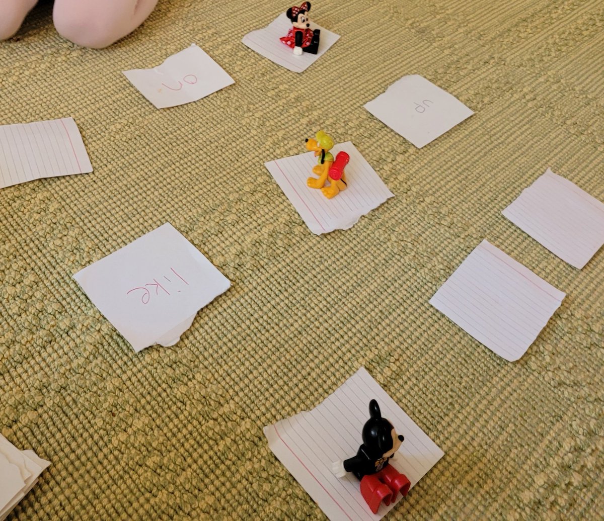 Mrs_Geraghty8's tweet photo. When you're an Auntie, but also a language arts teacher and play time turns into "sight words tic-tac-toe" #multisensoryfun https://t.co/sq3reY1q5M